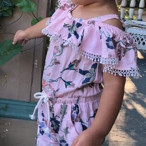 2T Pink Flower Jumpsuit
